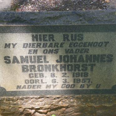BRONKHORST Samuel Johannes 1918-1957