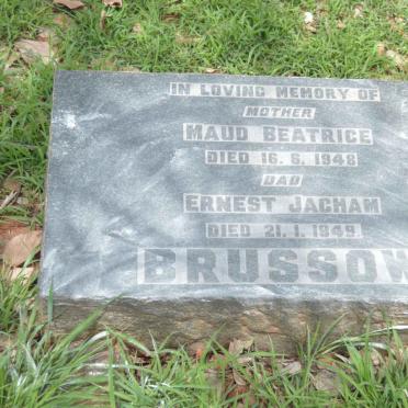 BRUSSOW Ernest Jacham -1949 &amp; Maud Beatrice -1948