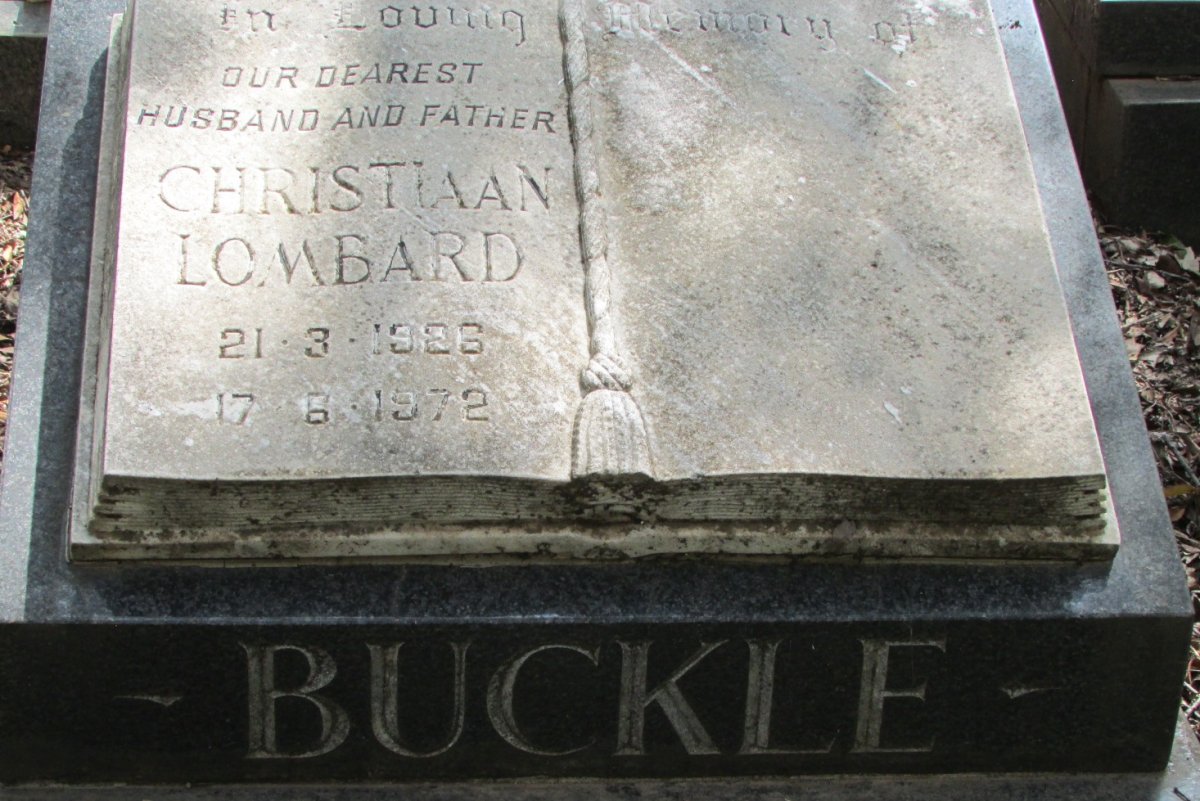 BUCKLE Christiaan Lombard 1926-1972