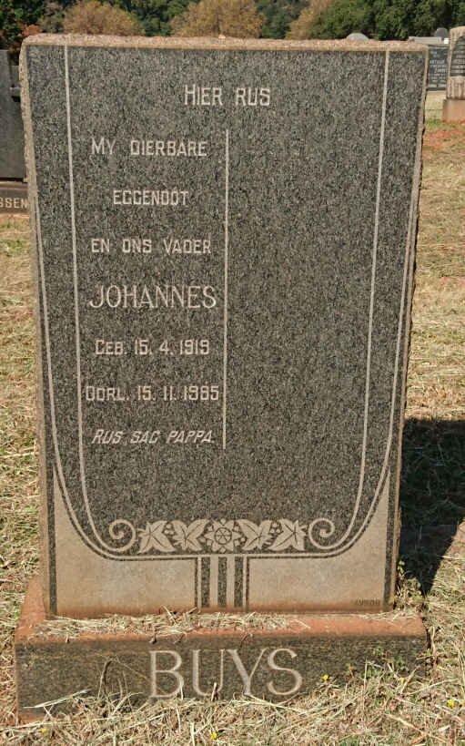 BUYS Johannes 1919-1985