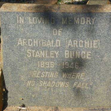 BUNCE Archibald Stanley 1896-1946