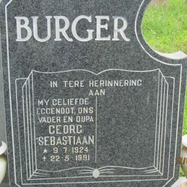 BURGER Georg Sebastiaan 1924-1991
