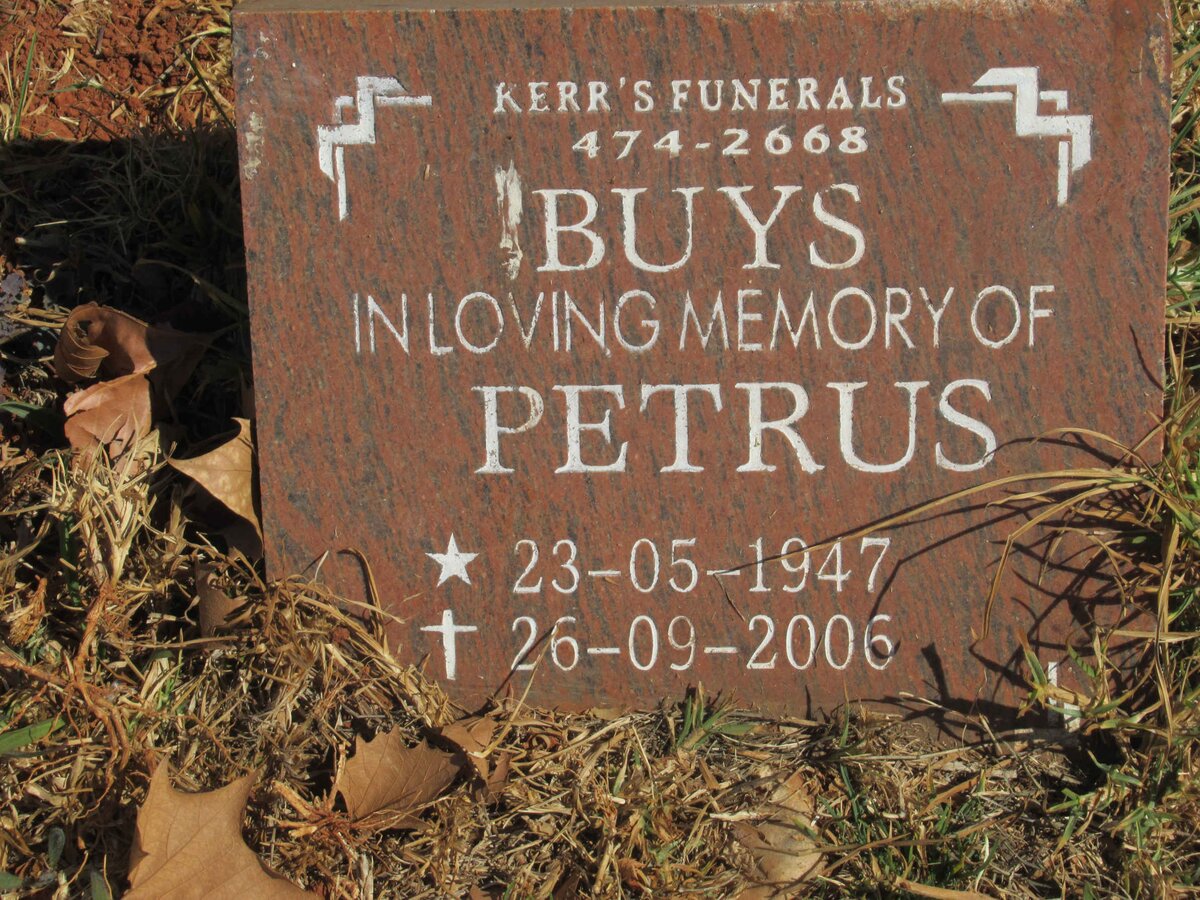 BUYS Petrus 1947-2006