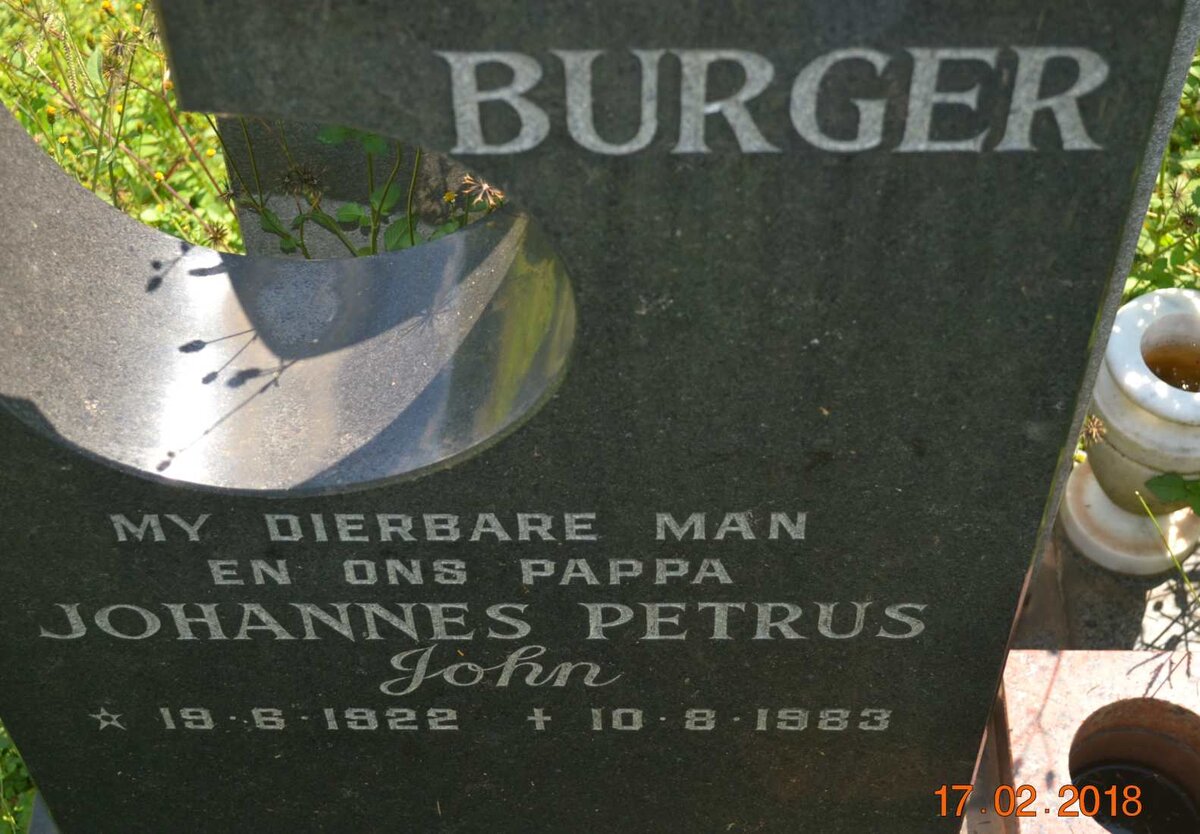 BURGER Johannes Petrus 1922-1983
