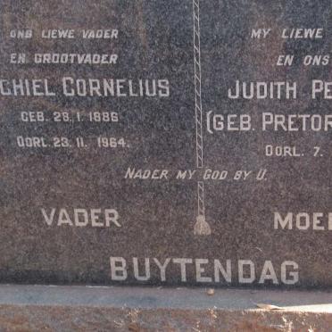 BUYTENDAG Michiel Cornelius 1886-1964 &amp; Judith Petronella PRETORIUS 1890-1960  
