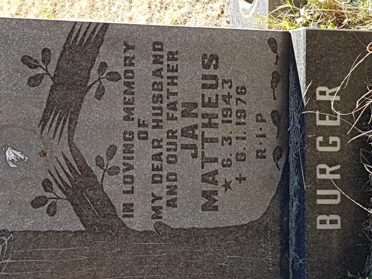 BURGER Jan Mattheus 1943-1976