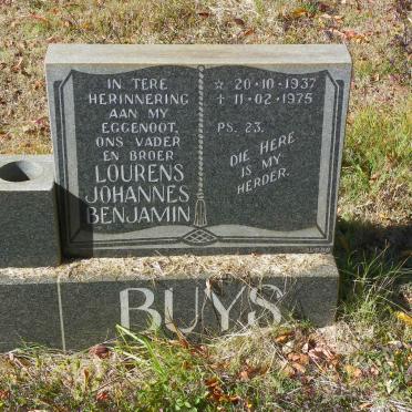 BUYS Lourens Johannes Benjamin 1937-1975