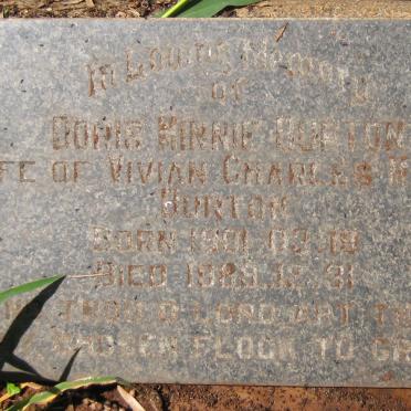 BURTON Doris Minnie 1901-1989