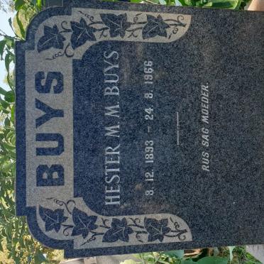 BUYS Hester M.M. 1893-1966