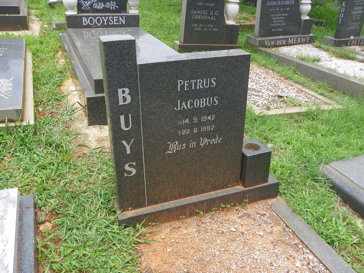 BUYS Petrus Jacobus 1942-1982