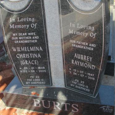 BURTS Aubrey Raymond 1947-2019 &amp; Wilhelmina Christina 1949-2005