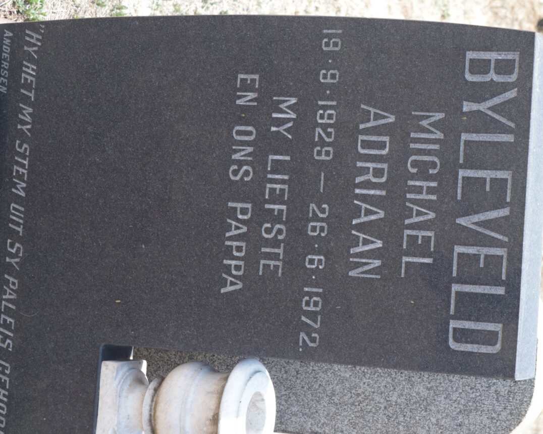 BYLEVELD Michael Adriaan 1929-1972