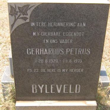BYLEVELD Gerhardus Petrus 1920-1975