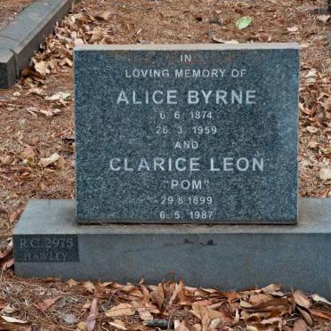 BYRNE Alice 1874-1959 :: LEON Clarice 1899-1987
