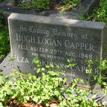 CAPPER Hugh Logan -1948 &amp; Liza Atkinson -1986