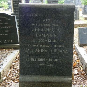 CAMPHER Johannes C. 1900-1952 &amp; Catharina Sussana 1904-1968