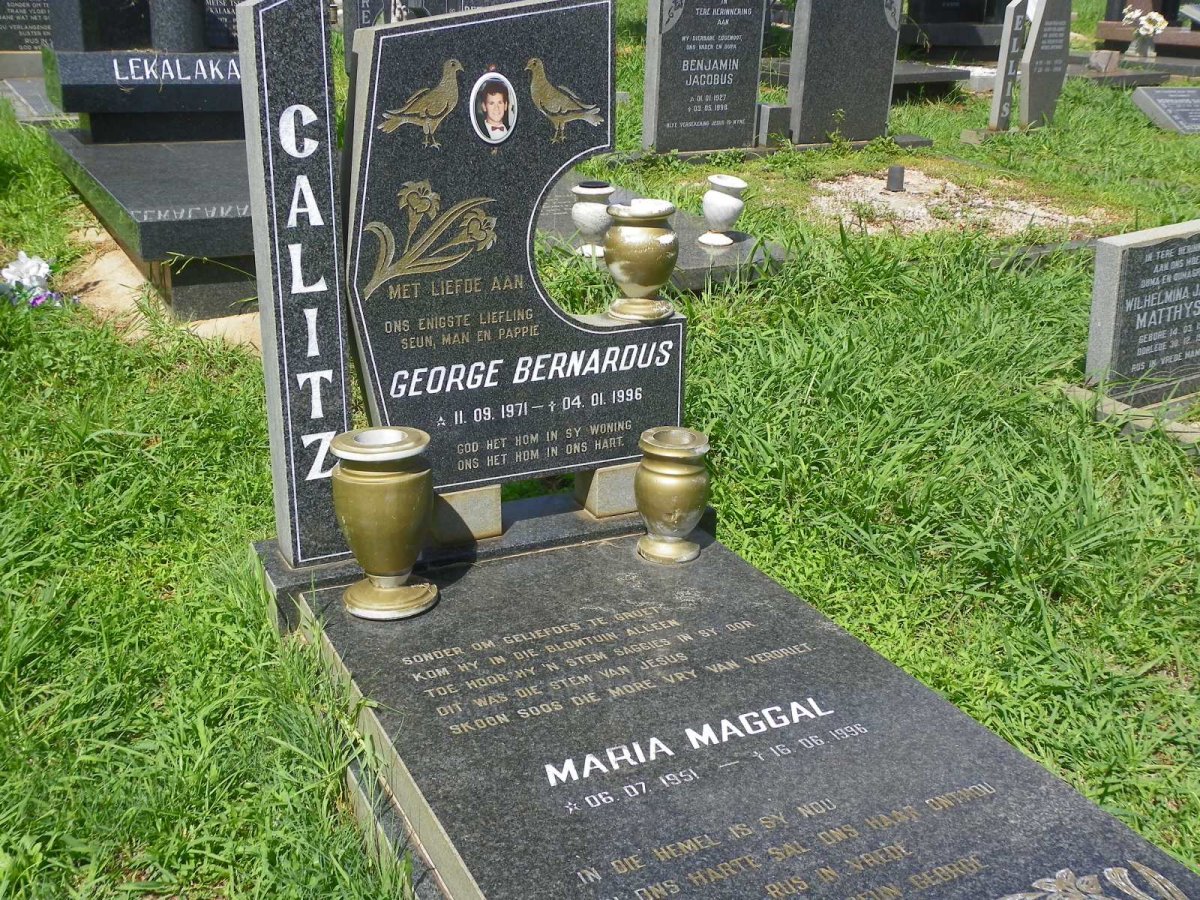 CALITZ Maria Maggal 1951-1996 :: CALITZ George Bernardus 1971-1996
