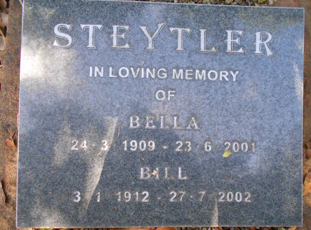 STEYTLER Bill 1912-2002 &amp; Bella 1909-2001
