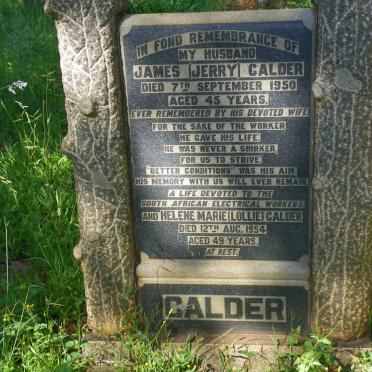 CALDER James -1950 &amp; Helene Marie -1954