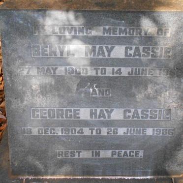 CASSIE George Hay 1904-1986 &amp; Beryl May 1900-1953