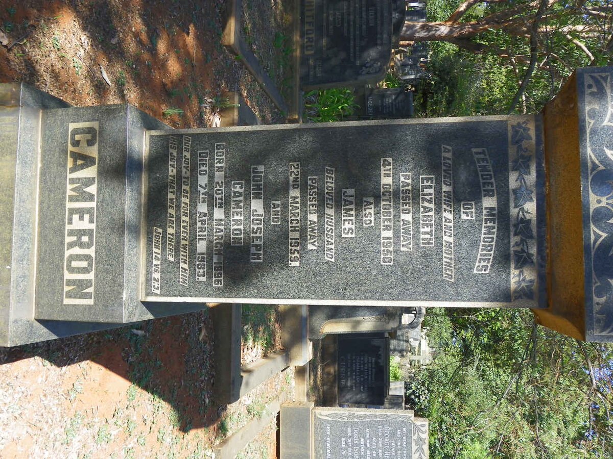 CAMERON James -1959 :: CAMERON Elizabeth -1950 :: CAMERON John Joseph 1896-1983