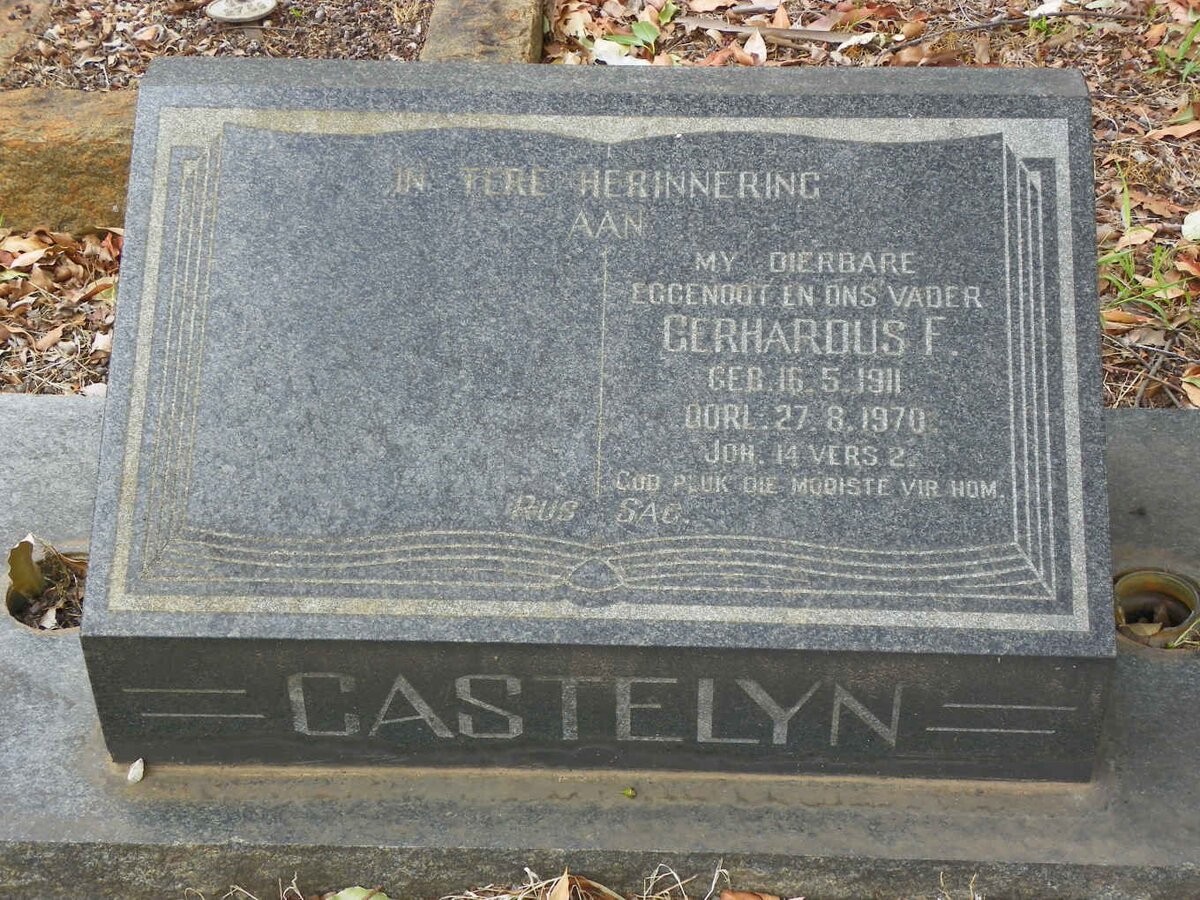 CASTELYN Gerhardus F. 1911-1970