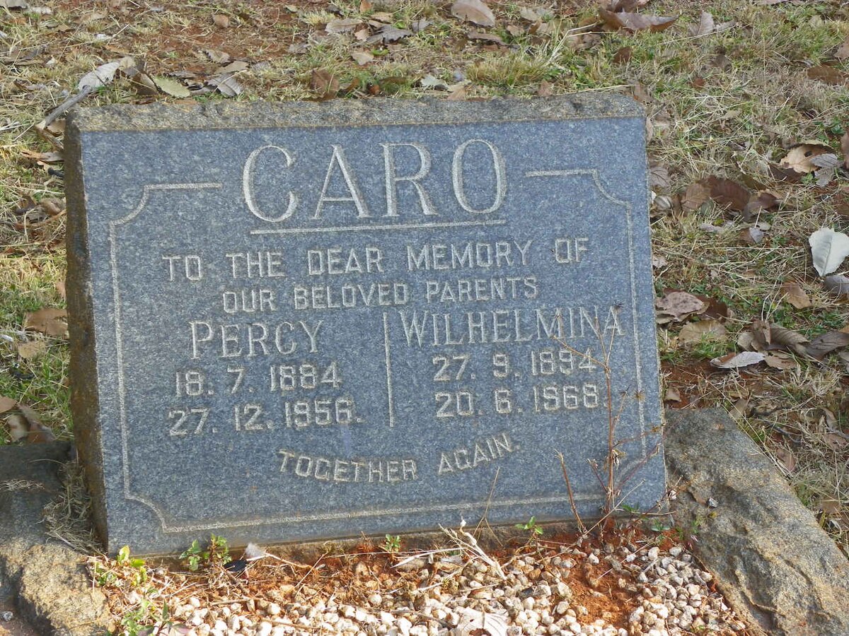 CARO Percy 1884-1956 &amp; Wilhelmina 1894-1968