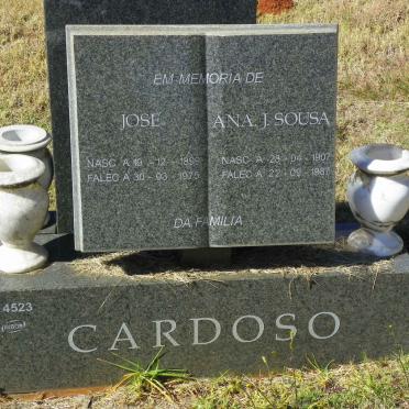 CARDOSO Jose 1899-1975 &amp; Ana J. SOUSA 1907-1987