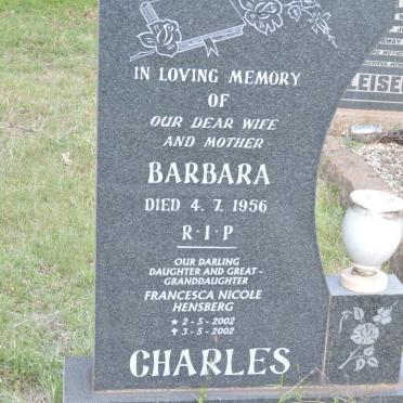 CHARLES Barbara -1956 :: HENSBERG Francesca Nicole 2002-2002