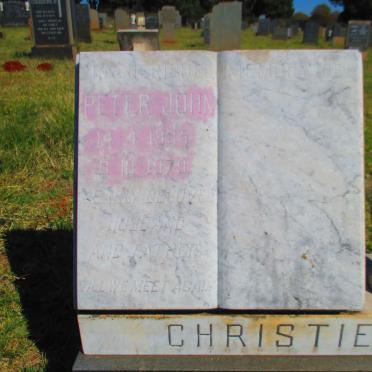 CHRISTIE Peter John 19?5-1979 :: CHRISTIE Pearl Frances -1960 :: WALDECK Trish 1963-19??