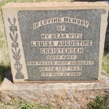 CHRISTENSEN Louisa Augustine nee ROUX -1953