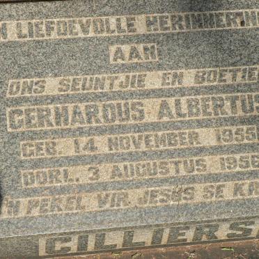 CILLIERS Gerhardus Albertus 1955-1956