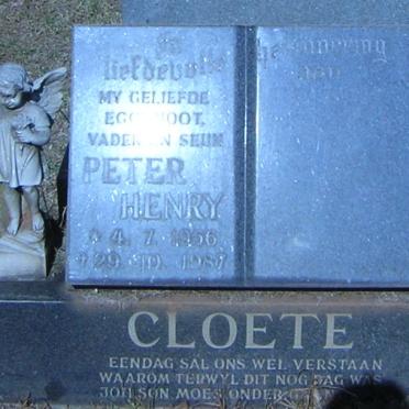 CLOETE Peter Henry 1956-1987