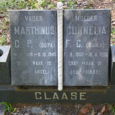CLAASE Marthinus G.P. 1895-1945 &amp; Cornelia F.C. 1902-1976