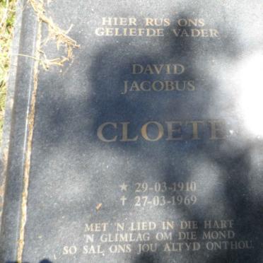 CLOETE David Jacobus 1910-1969
