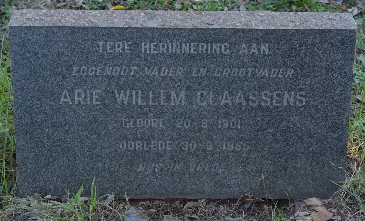 CLAASSENS Arie Willem 1901-1955