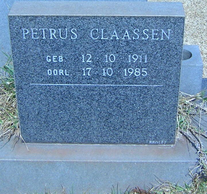 CLAASSEN Petrus 1911-1985