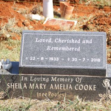 COOKE Sheila Mary Amelia nee POOLEY 1933-2018