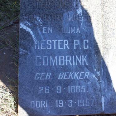 COMBRINK Hester P.C. nee BEKKER 1865-1957