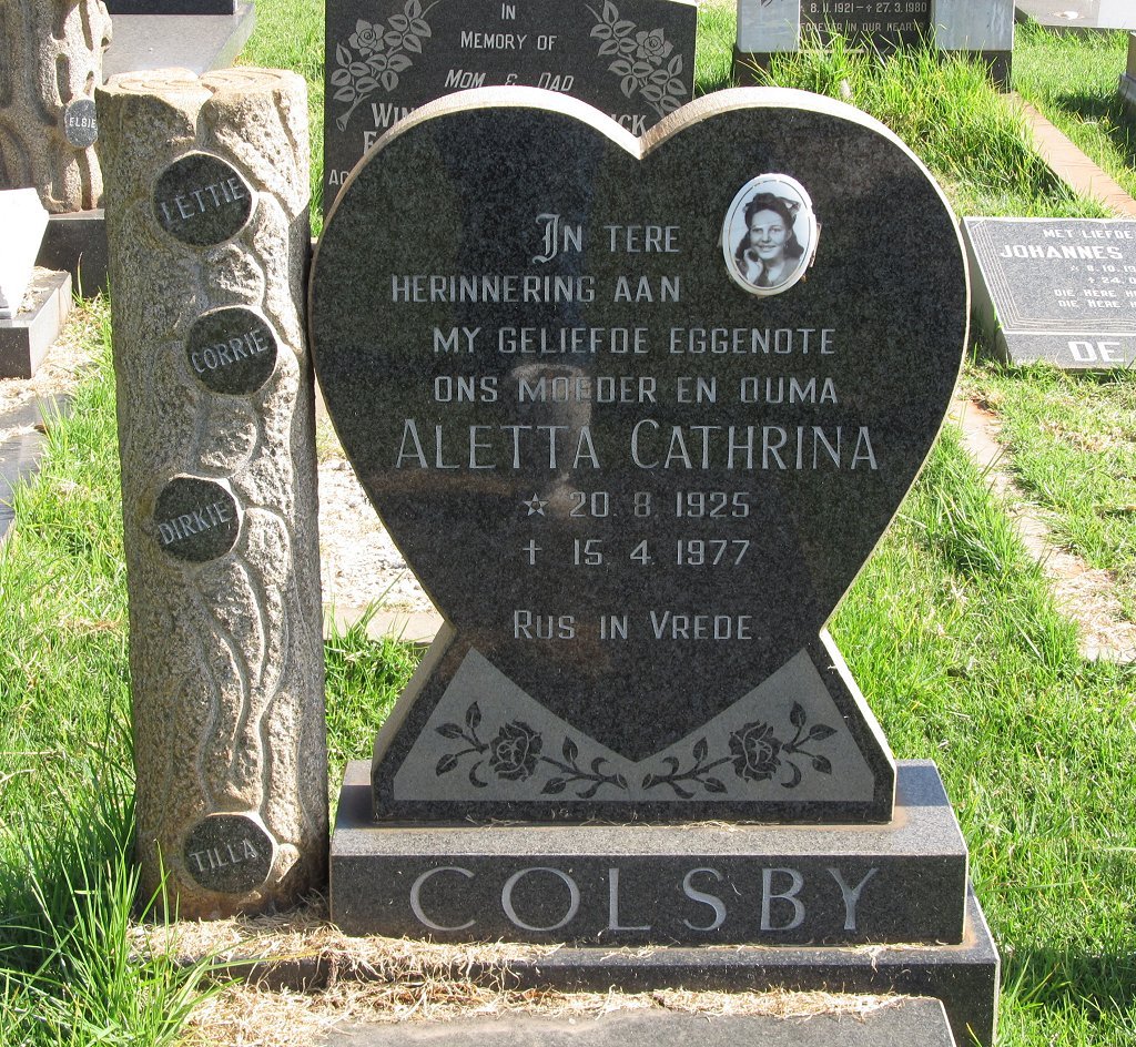 COLSBY Aletta Cathrina 1925-1977