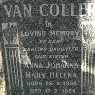 COLLER Anna Johanna Mary Helena, van 1958-1959