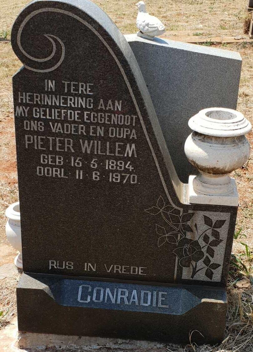 CONRADIE Pieter Willem 1894-1970