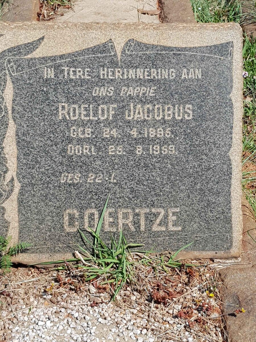 COERTZE Roelof Jacobus 1895-1959