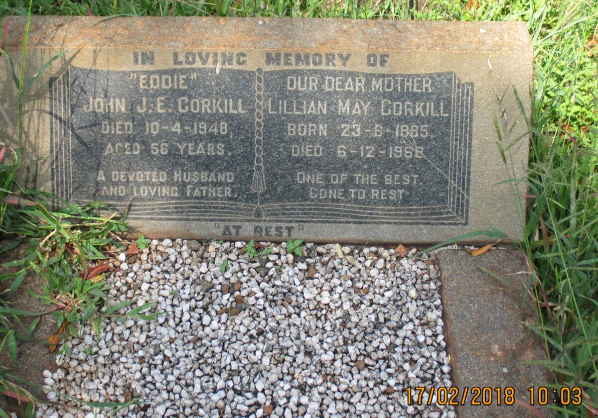 CORKILL John J.E. -1948 &amp; Lillian May 1885-1968