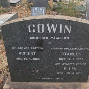 COWIN Ellen -1966 :: COWIN Vincent -1963 :: COWIN Stanley -1960