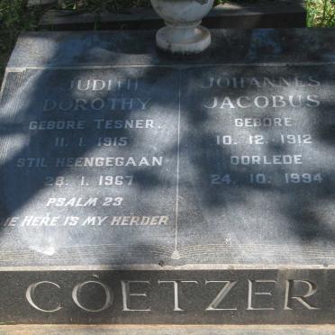 COETZER Johannes Jacobus 1912-1994 &amp; Judith Dorothy TESNER 1915-1967