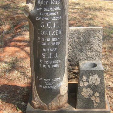 COETZER G.C.L. 1897-1968 &amp; S.J.J. 1909-1990