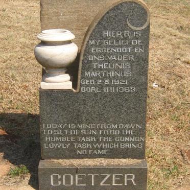 COETZER Theunis Marthinus 1921-1963