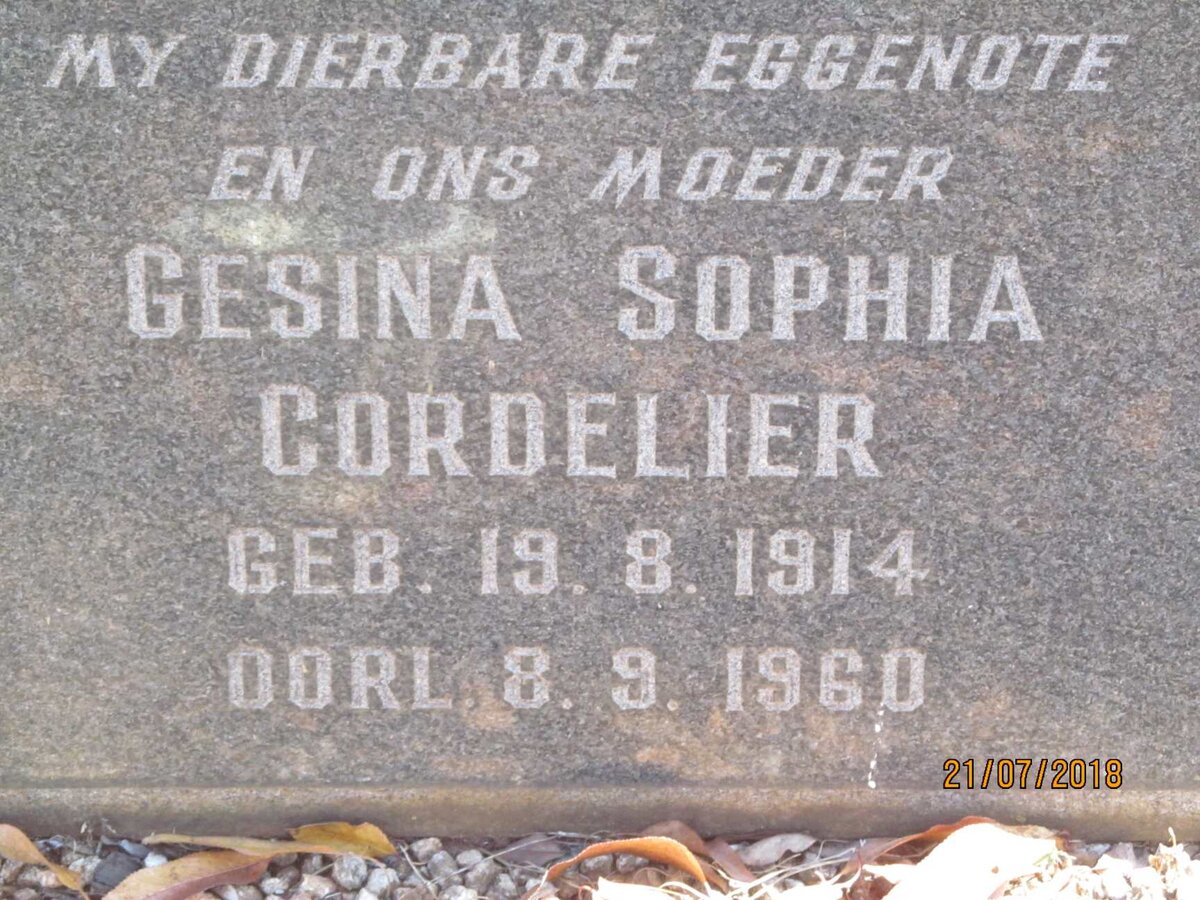 CORDELIER Gesina Sophia 1914-1960