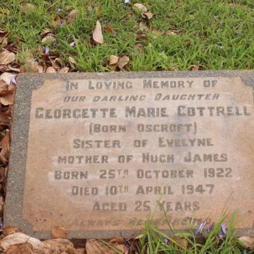 COTTRELL Georgette Marie nee OSCROFT 1922-1947